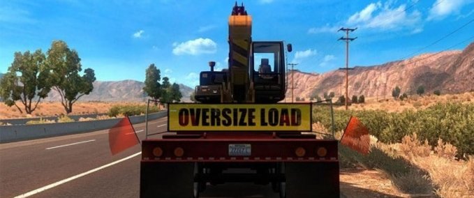 Trailer Oversized Excavator American Truck Simulator mod