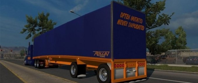 Trailer Mac Curtain Rollin Transport American Truck Simulator mod