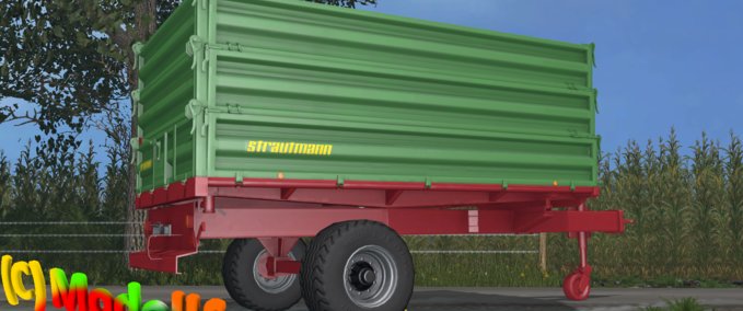 Sonstige Anhänger Strautmann Einachser 3-Laden Version Landwirtschafts Simulator mod