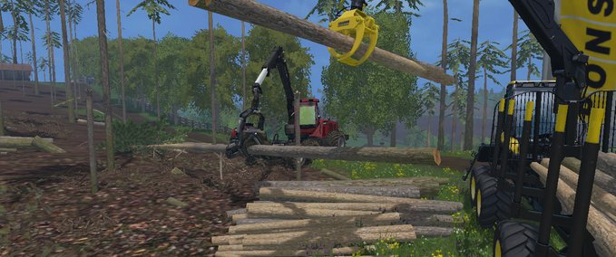 Placeable Objects Pine trees with marks Farming Simulator mod