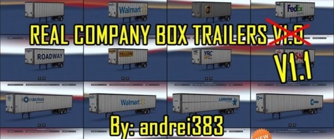Trailer Real Company Box Trailers American Truck Simulator mod