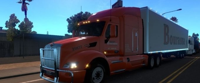 Mods DC Bourassa Peterbilt 579 + Trailer Skin Pack American Truck Simulator mod