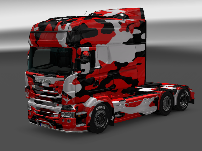 Black Camouflage Skin RJL SCANIA R - Thumbnail 1