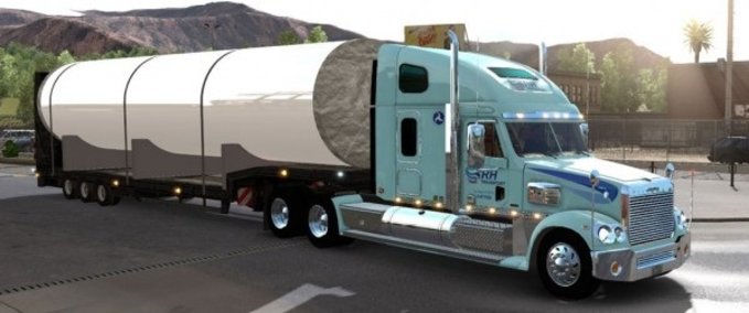 Trailer Large Metal Tube Trailer White Version American Truck Simulator mod