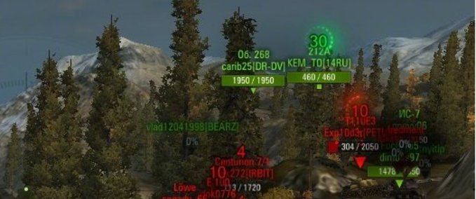 User Interface The enemies and allies recharge timer World Of Tanks mod