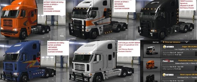 Trucks Freightliner Argosy Reworked American Truck Simulator mod