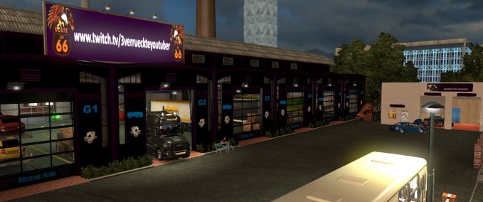 Sonstige Garagen mod schwarz dunkel violett Eurotruck Simulator mod