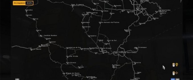 Maps Map of Brazil for ATS from Mario American Truck Simulator mod