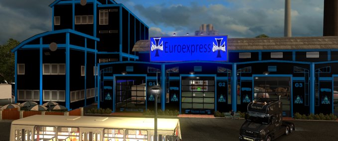 Sonstige Garage schwarz blau Eurotruck Simulator mod