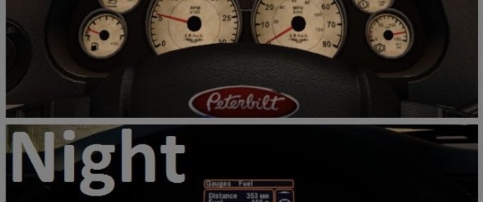 Interieurs Peterbilt579 New Dashboard American Truck Simulator mod