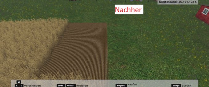Platzierbare Objekte Gras entfernen  Landwirtschafts Simulator mod