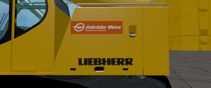 Bagger & Radlader Liebherr_LTR106bager mit schweizer firma skin gebrüder weiss Landwirtschafts Simulator mod