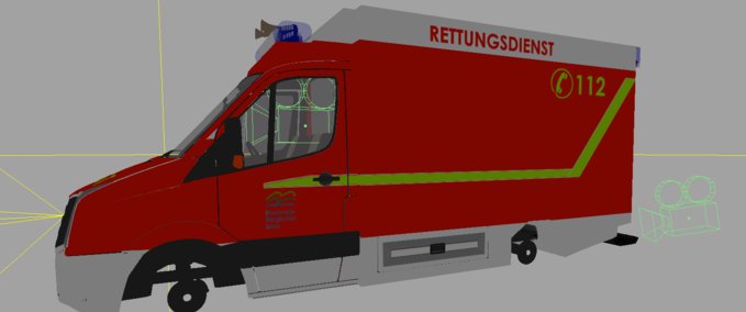 Feuerwehr VW Crafter RTW Textur Landwirtschafts Simulator mod