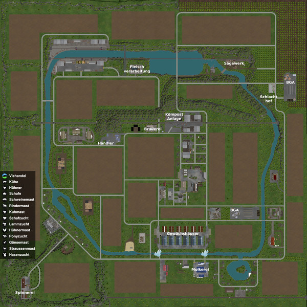 FS 15: Pda Map for the Production map v 1.0 Textures Mod für Farming