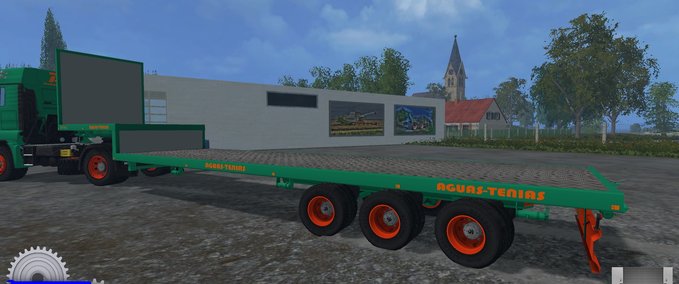 Ballentransport Aguas Tenias Platform Truck Short Landwirtschafts Simulator mod