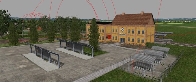 Gebäude Bahnhof Landwirtschafts Simulator mod