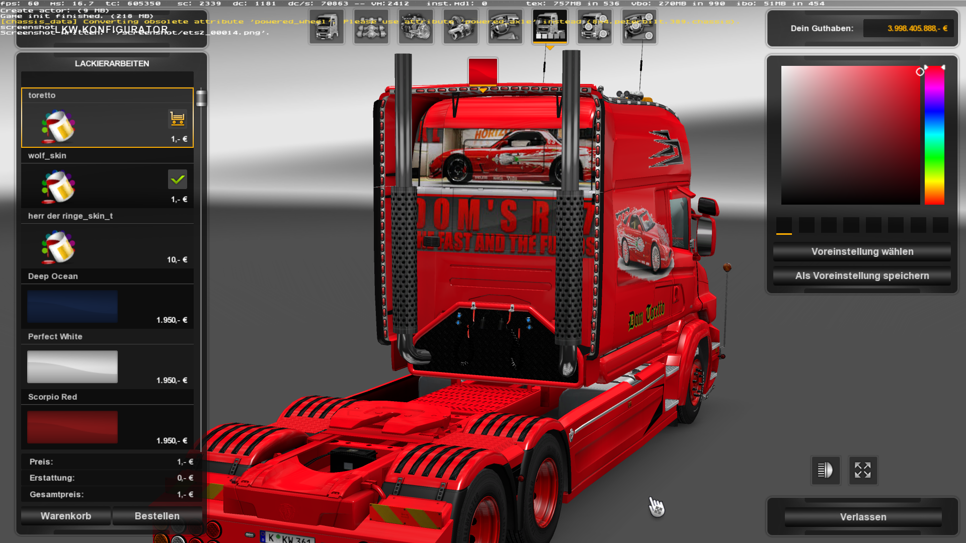 dom toretto t skin