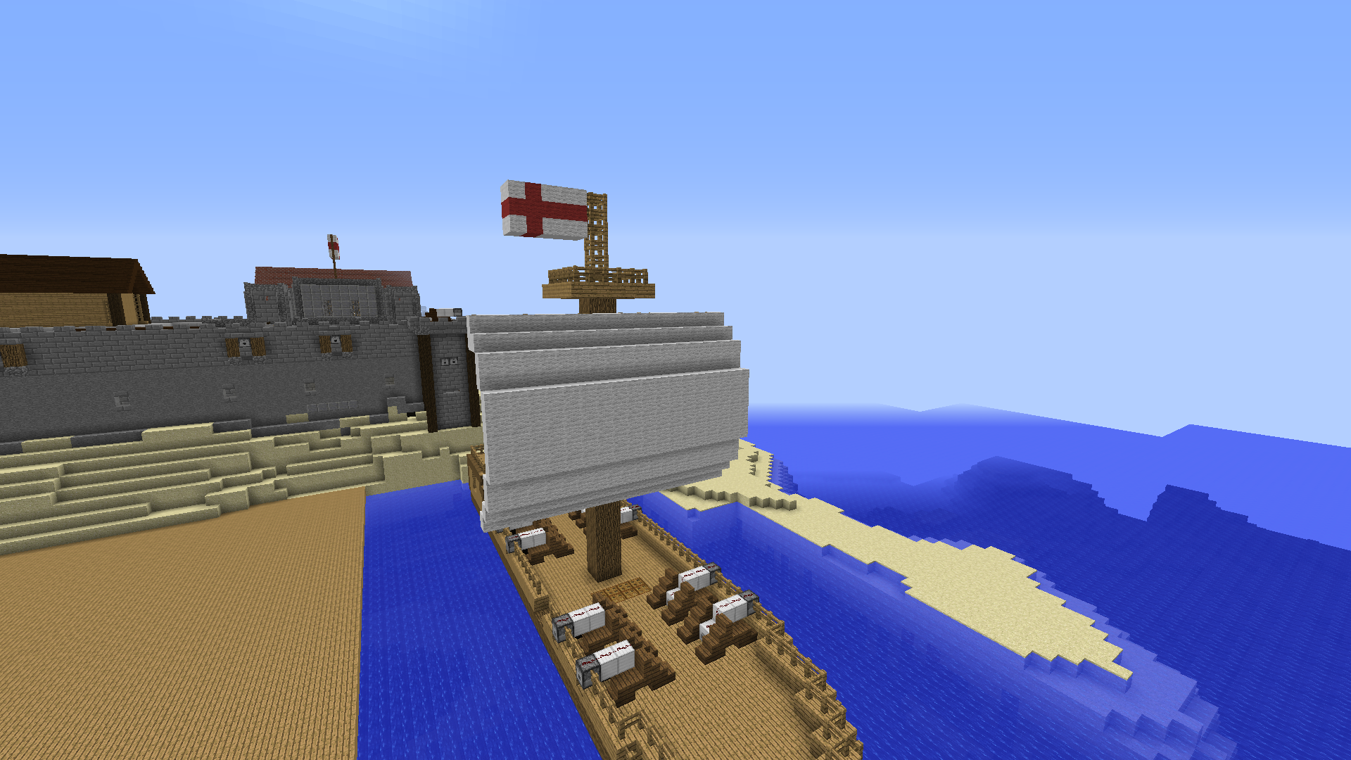 Englisches Fort mit SchiffenB - Thumbnail 1