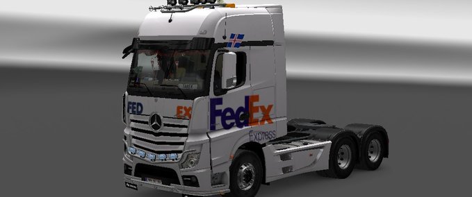 Skins Fedex Skin für New Actros Giga Space Eurotruck Simulator mod