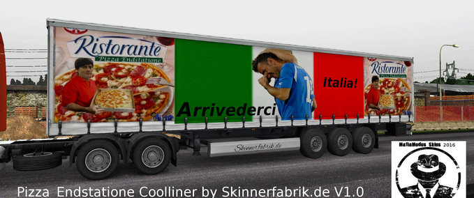 Skins Pizza Endstatione Krone Coolliner Eurotruck Simulator mod