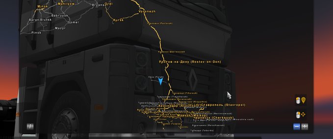 Maps  Southern Region   Eurotruck Simulator mod