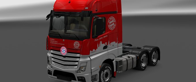 Skins FC Bayern Mercedes Benz New Actros Skin Eurotruck Simulator mod