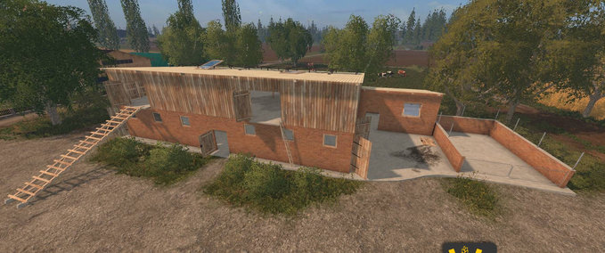 Gebäude mit Funktion Cowshed with red brick Landwirtschafts Simulator mod