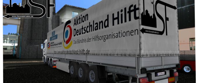 Skins Aktion Deutschland Hilft Trailer Eurotruck Simulator mod