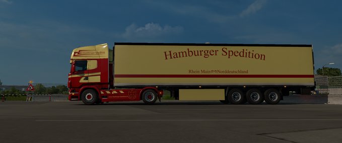 Skins Hamburger Spedition Truck Skin ( Scania RJL 4x2 ) und Trailer  Eurotruck Simulator mod