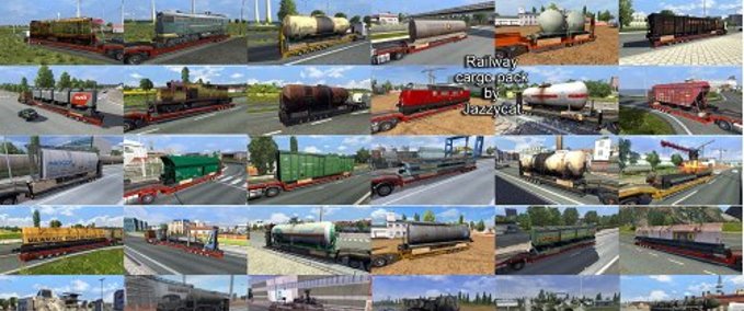 Trailer Addons für die Anhänger und Cargo-Packs v4.2, v1.7.1, v1.7.2 von Jazzycat Eurotruck Simulator mod