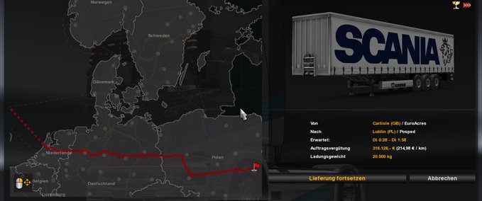 Trailer Scania-Trailer Eurotruck Simulator mod