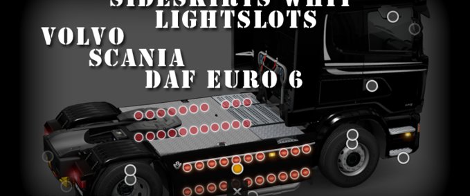 Other Siteskirts whit Lightslots für Volvo und Scania Eurotruck Simulator mod