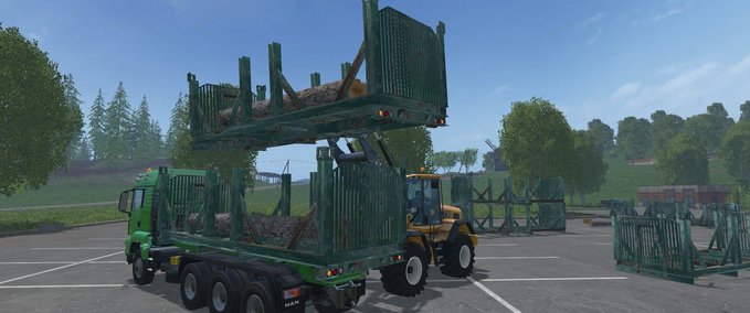 Sonstige Anbaugeräte ITRunner Holzstapelhilfe Landwirtschafts Simulator mod