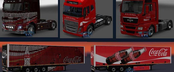 Skins JBK-Pack Coca-Cola  Eurotruck Simulator mod