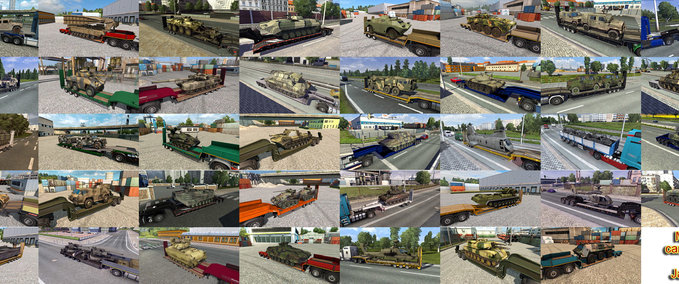 Trailer Addons for the Military Cargo Packs v1.9 from Jazzycat Eurotruck Simulator mod