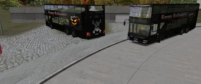 Bus Skins Happy Halloween OMSI 2 mod
