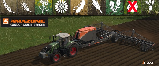 Saattechnik Amazone Condor Multi-Seeder Landwirtschafts Simulator mod