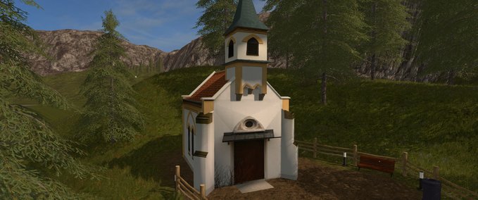 Gebäude mit Funktion Kapelle mit schaltbarer Glocke Landwirtschafts Simulator mod