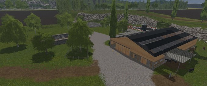 Gebäude mit Funktion Kuhstall zum Einbau mit dem GE  Landwirtschafts Simulator mod