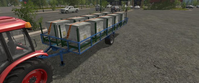 Ballentransport Anhänger Ballen, Paletten und Holz zu transportieren Landwirtschafts Simulator mod