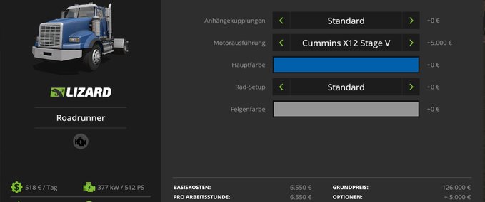 LKWs Lizard Roadrunner Landwirtschafts Simulator mod