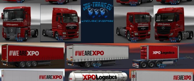 Skins JBK-Pack Truck&Trailer XPO Eurotruck Simulator mod
