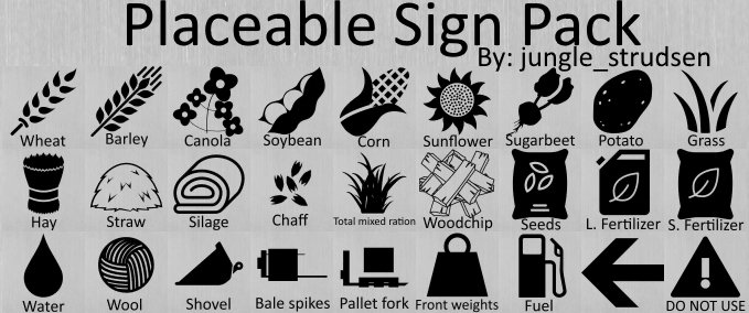 Platzierbare Objekte Sign-Pack Landwirtschafts Simulator mod