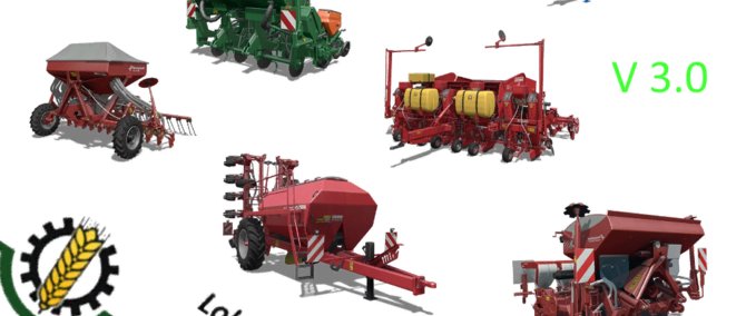 Saattechnik Sähmaschinen Pack mit Direktsaatfunktion Landwirtschafts Simulator mod