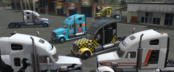 Trucks Freightliner Multicolor +5 new designs Farming Simulator mod