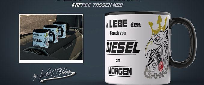 Sonstige New Mug V8K Kaffeetasse Eurotruck Simulator mod