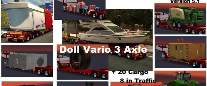 Standalone-Trailer Doll Vario 3Achs  Eurotruck Simulator mod