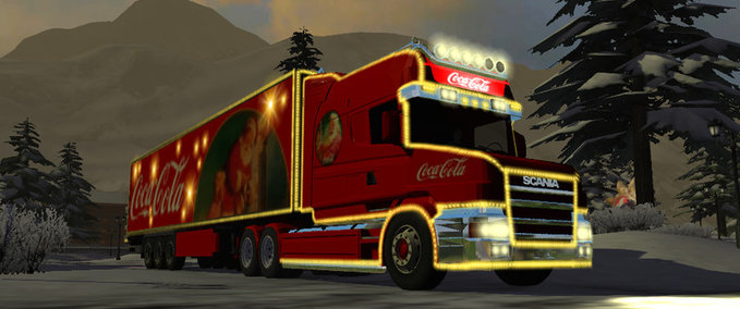 Scania Coca Cola Weihnachts Landwirtschafts Simulator mod