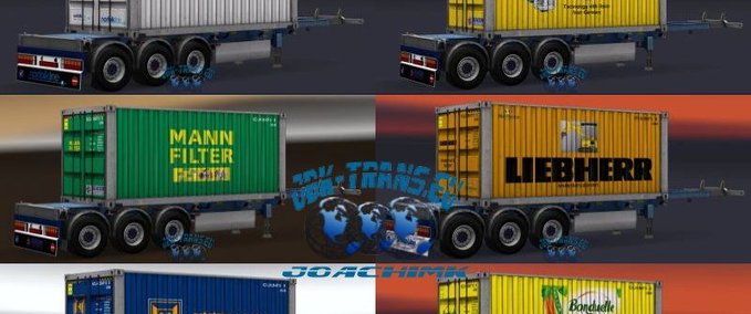 Standalone-Trailer JBK-Trailerpack 10 Containertrailer Eurotruck Simulator mod