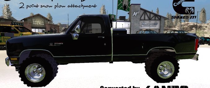 LKWs DODGE CUMMINS Schneepflug TURBO DIESEL 1.0 Landwirtschafts Simulator mod